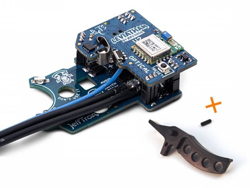 JeffTron LEVIATHAN V2 Optical (rear wired)  plus  CNC CURVED Trigger - Black