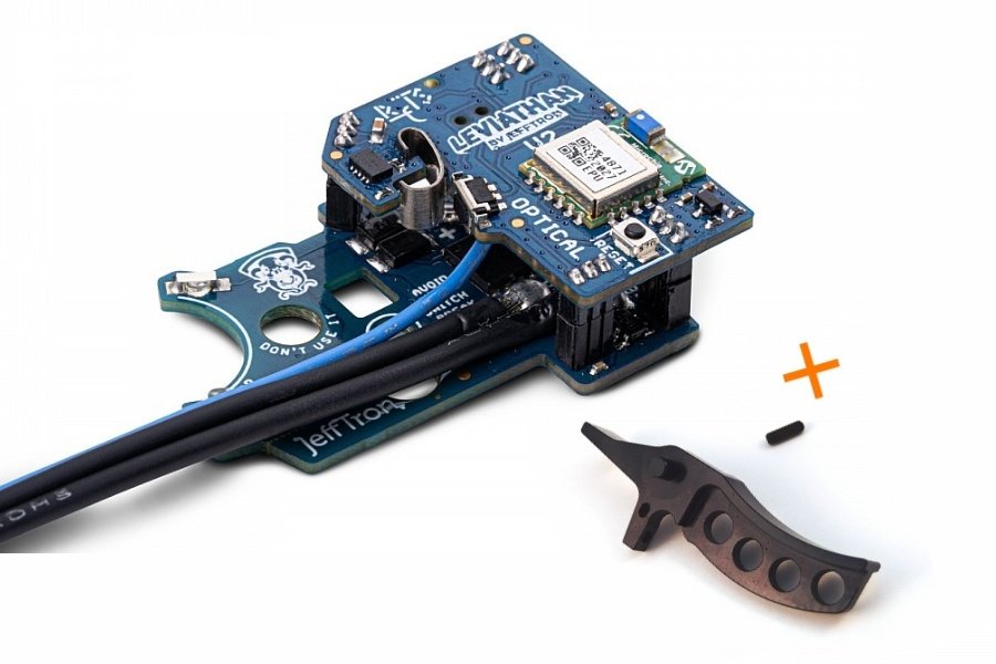 JeffTron LEVIATHAN V2 Optical (rear wired)  plus  CNC CURVED Trigger - Black