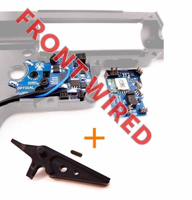 JeffTron LEVIATHAN V2 Optical (Front Wired)  plus  CNC FLAT Trigger - Black