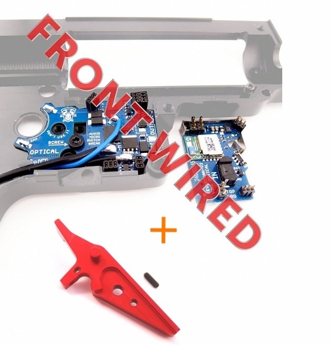 JeffTron LEVIATHAN V2 Optical (Front Wired)  plus  CNC FLAT Trigger - Red