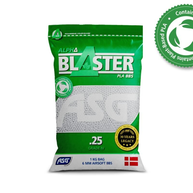 ASG BIO BBs ALPHA Blaster PLA 0,25g, 4000 BBs - White