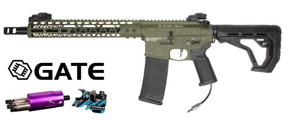 Delta Armory GP FREYA R15 SKELETON 13" HPA Pulsar D, TITAN II - Green