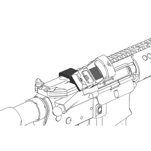 VO Universal 45° Offset Red Dot Sight RIS Mount - Black