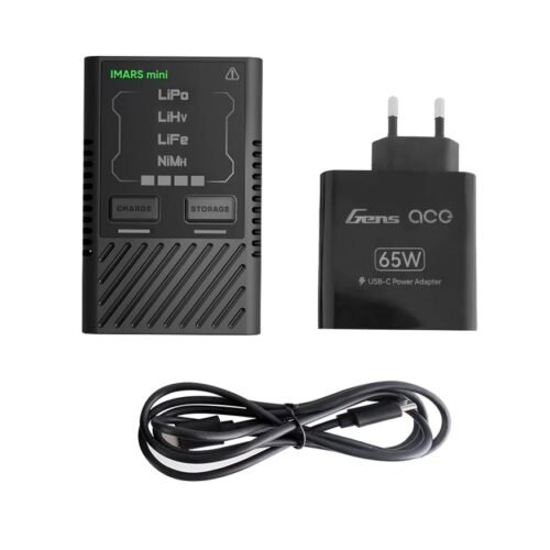 Gens ACE Charger G-TECH iMars Mini 2-4S, 60W (USB-C)  plus  AC Adapter and Cable