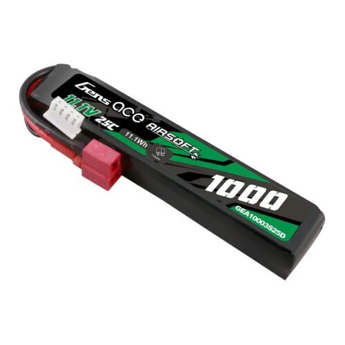 Gens ACE Li-Pol Battery 11.1V 1000mAh, 25C, T-Dean - Buffer Stick