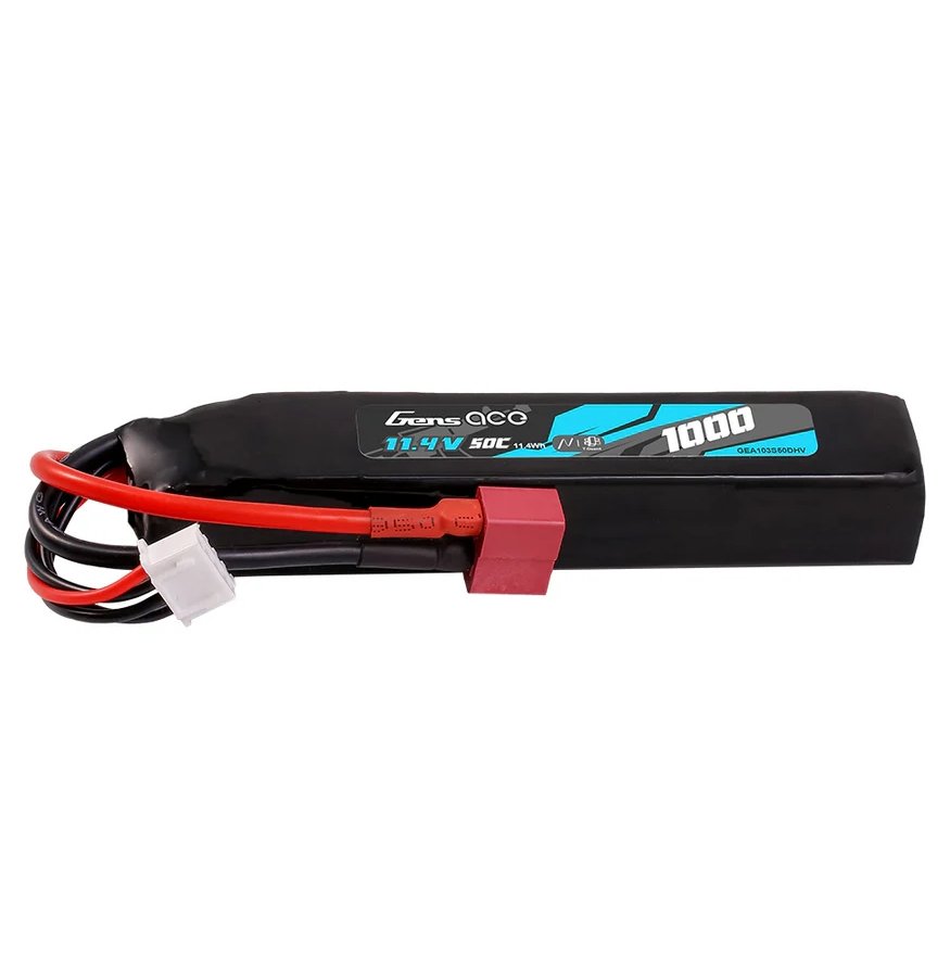 Gens ACE Li-Pol Battery HV 11.4V 1000mAh, 50C, T-Dean - Buffer Stick