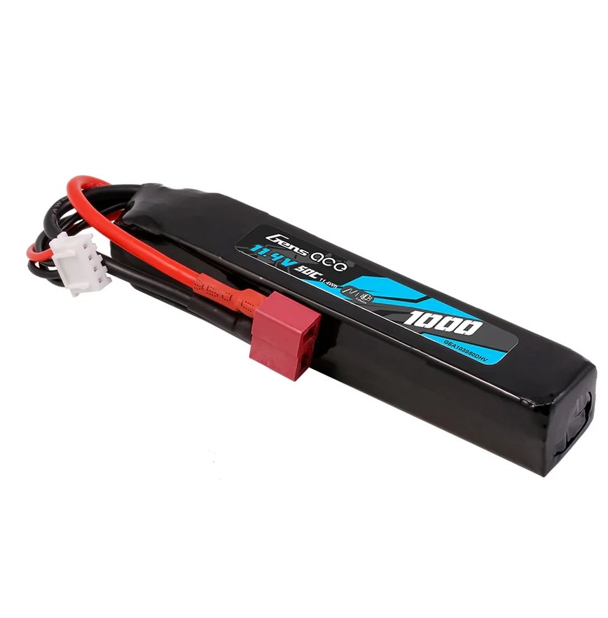Gens ACE Li-Pol Battery HV 11.4V 1000mAh, 50C, T-Dean - Buffer Stick