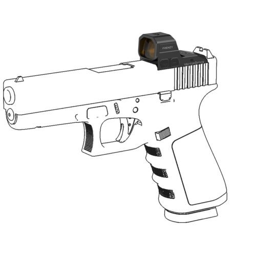 74780 VO FRENZY 1x16x21 Glock MOS Red Dot Sight - Black