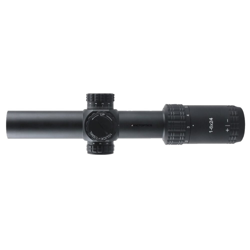 VictOptics LPVO Riflescope S6 1–6x24  plus  One-Piece High Mount - Black