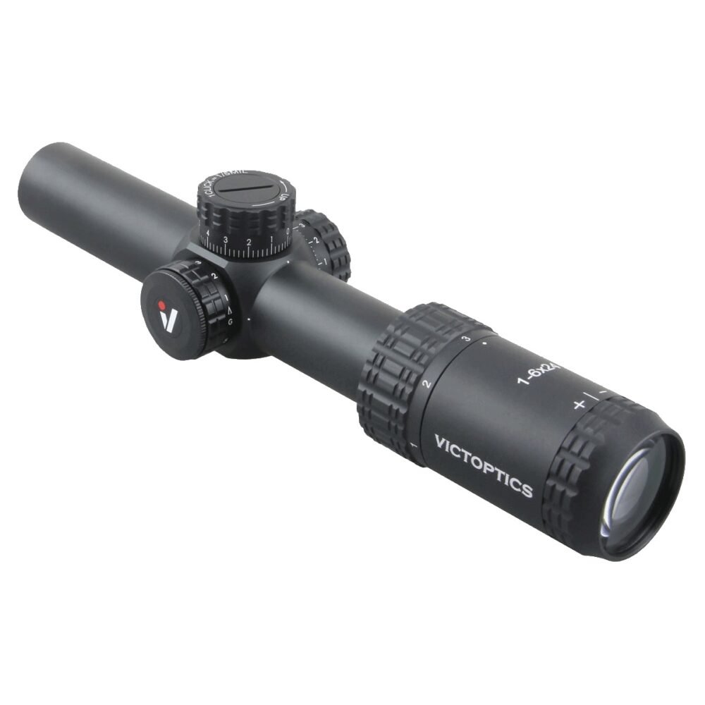 VictOptics LPVO Riflescope S6 1–6x24  plus  One-Piece High Mount - Black