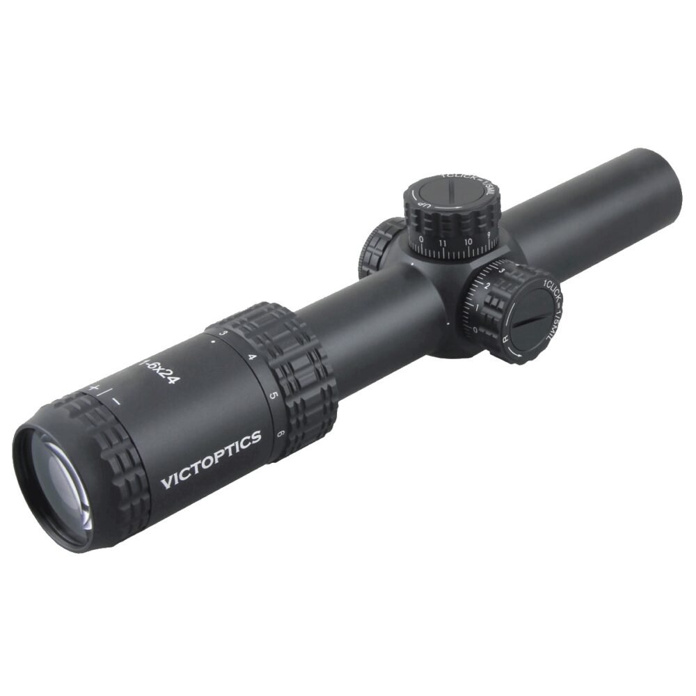 VictOptics LPVO Riflescope S6 1–6x24  plus  One-Piece High Mount - Black