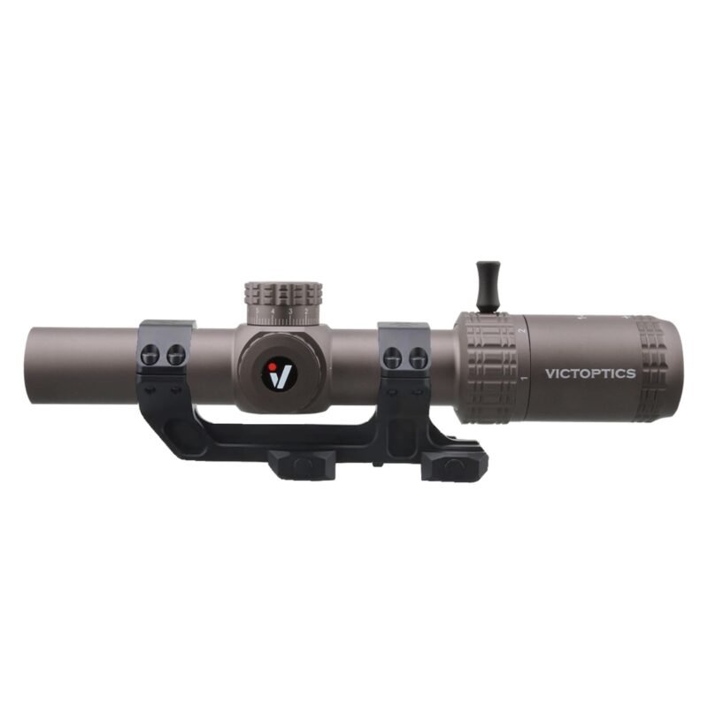 VictOptics LPVO Riflescope S6 1–6x24  plus  One-Piece High Mount - Brown