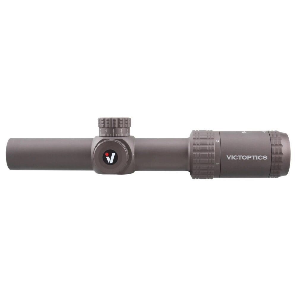 VictOptics LPVO Riflescope S6 1–6x24  plus  One-Piece High Mount - Brown