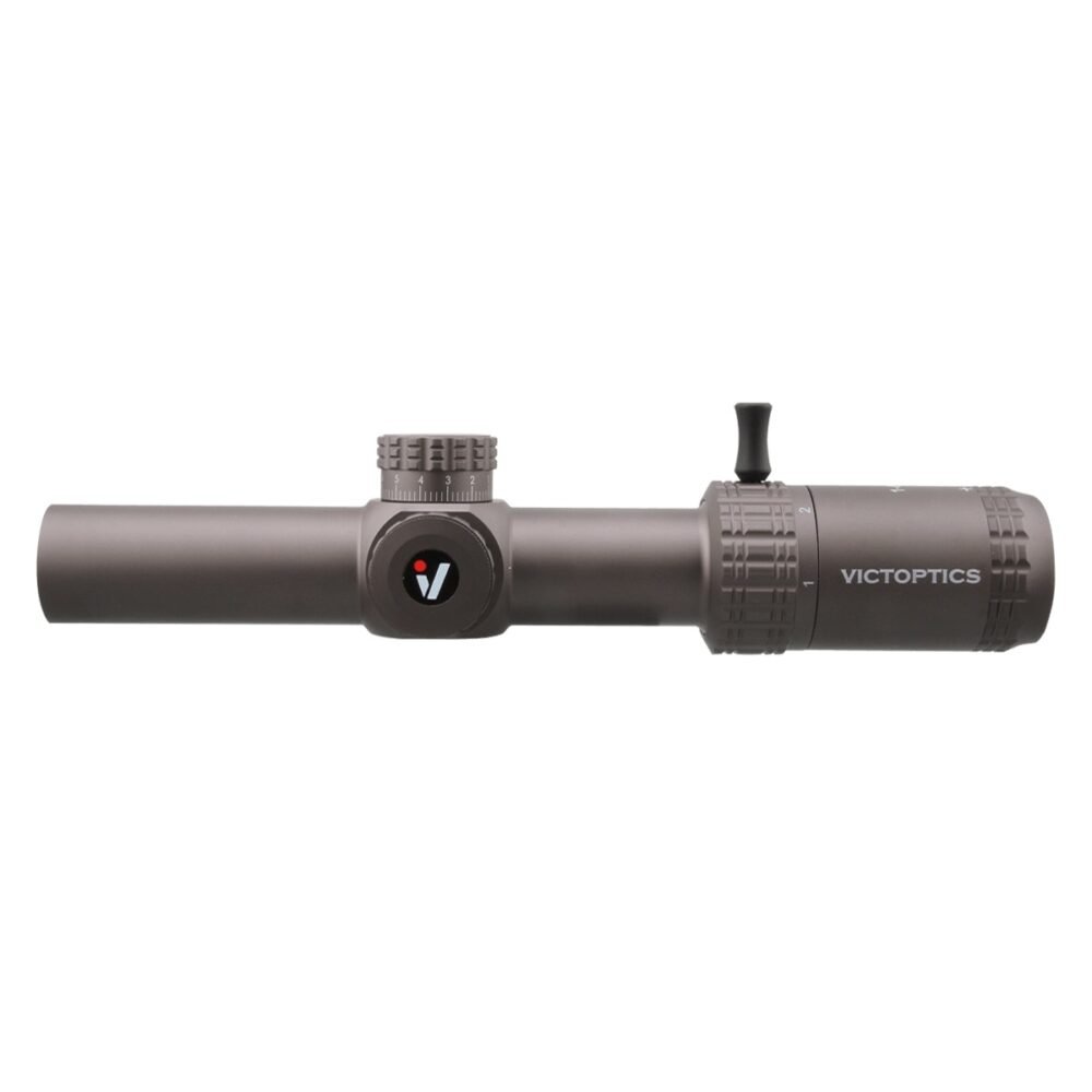 VictOptics LPVO Riflescope S6 1–6x24  plus  One-Piece High Mount - Brown