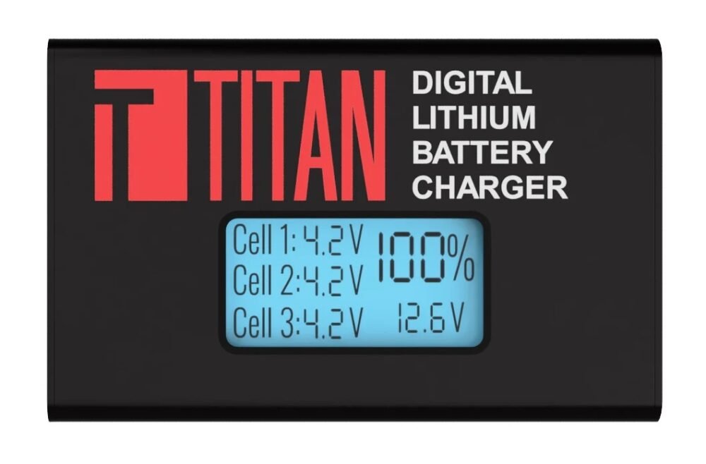 TITAN Li-Pol / Li-Ion DIGITAL CHARGER V2 (EU Plug) - Black