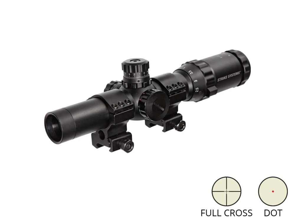 STRIKE LPVO Riflescope 1-4x24 mm, with Mount (25 mm) - Black