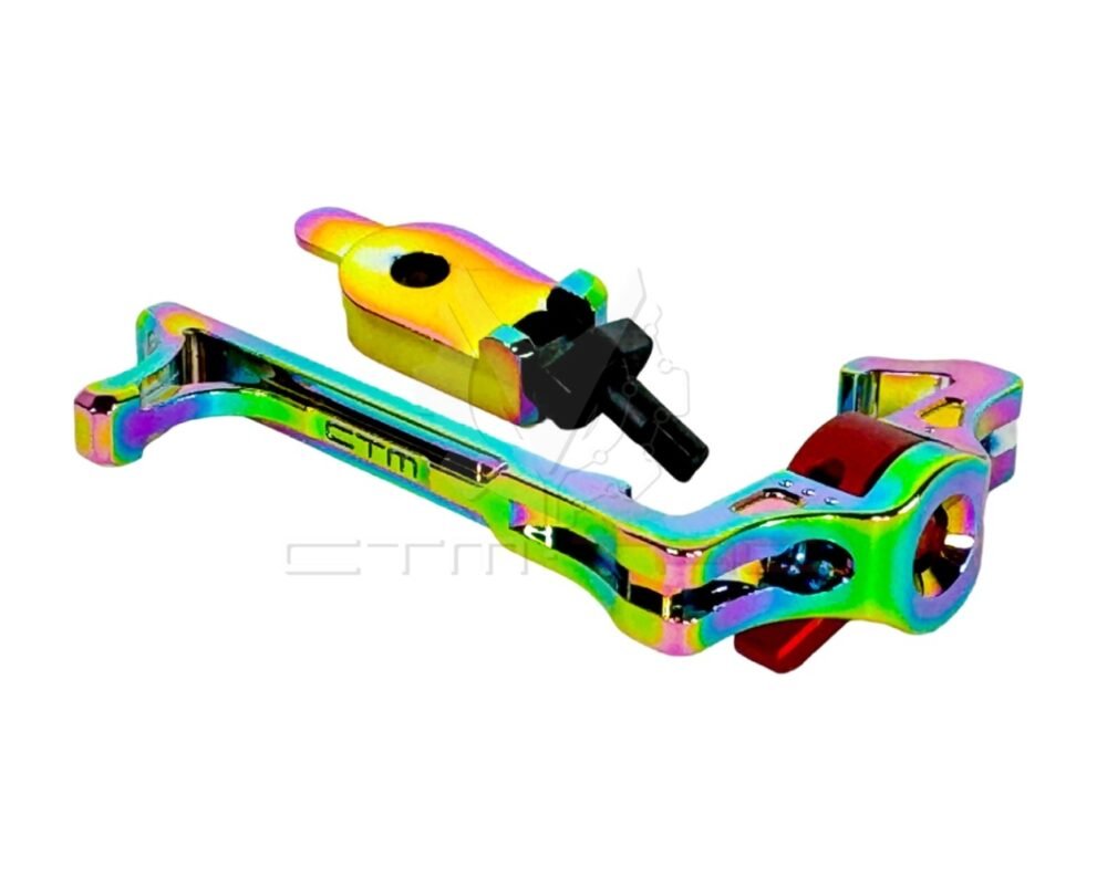 CTM REAPER AAP-01 Enlarged Charging Handle with Selector Switch - Electroplated Rainbow
