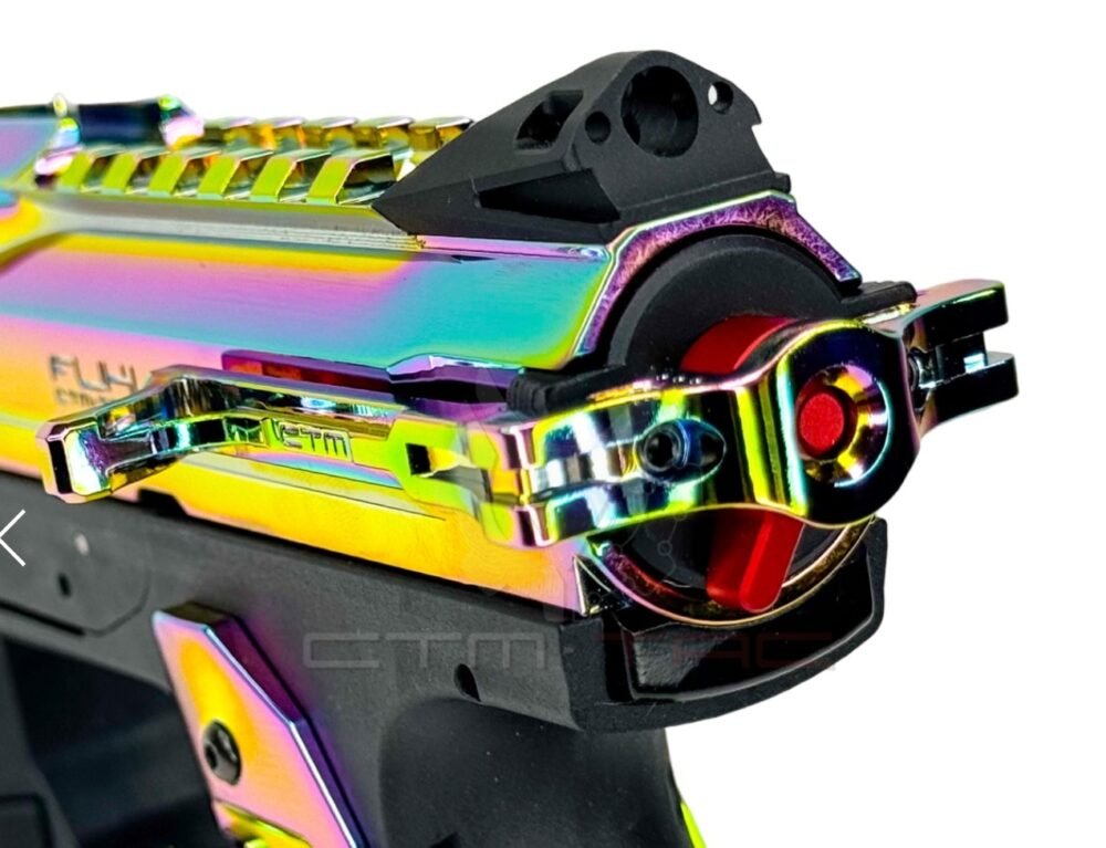 CTM REAPER AAP-01 Enlarged Charging Handle with Selector Switch - Electroplated Rainbow