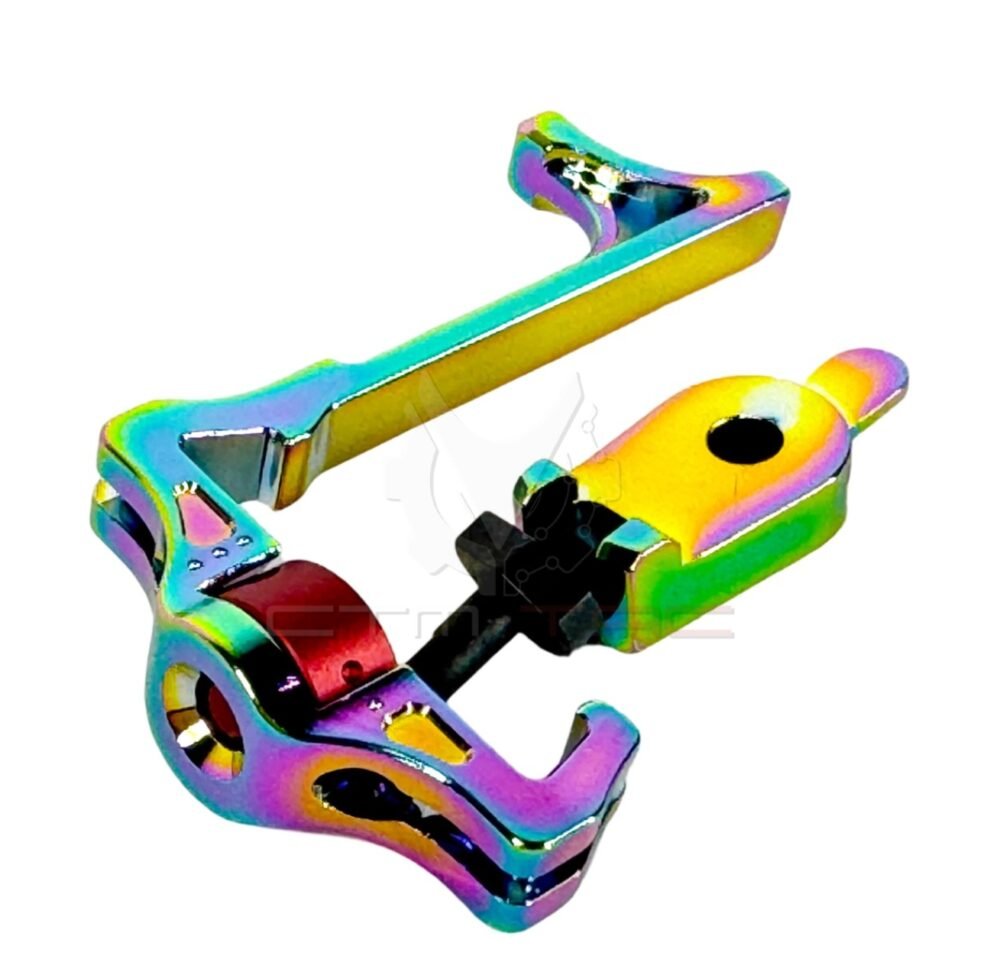 CTM REAPER AAP-01 Enlarged Charging Handle with Selector Switch - Electroplated Rainbow