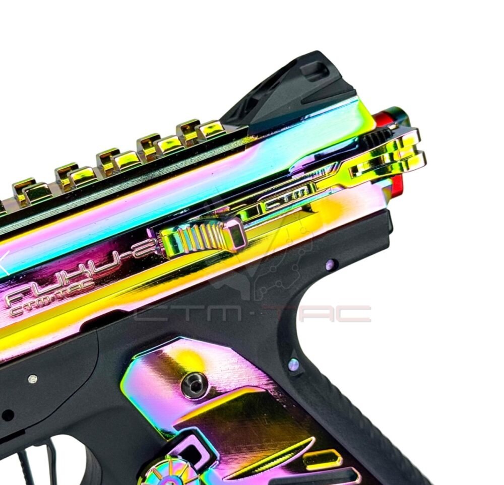 CTM REAPER AAP-01 Enlarged Charging Handle with Selector Switch - Electroplated Rainbow