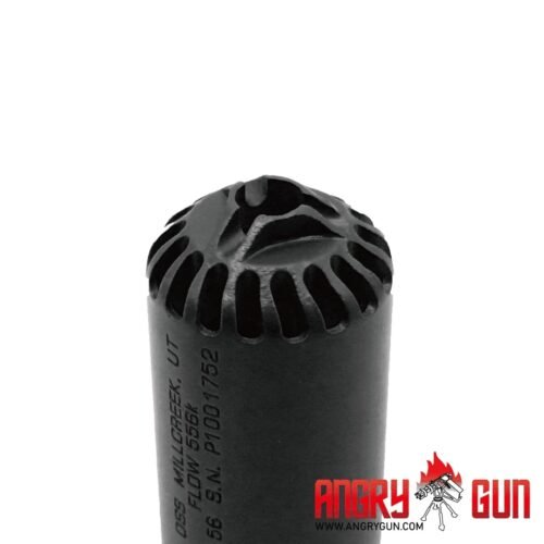 Angry Gun FLOW 556K 3D Printed Steel Suppressor - Black