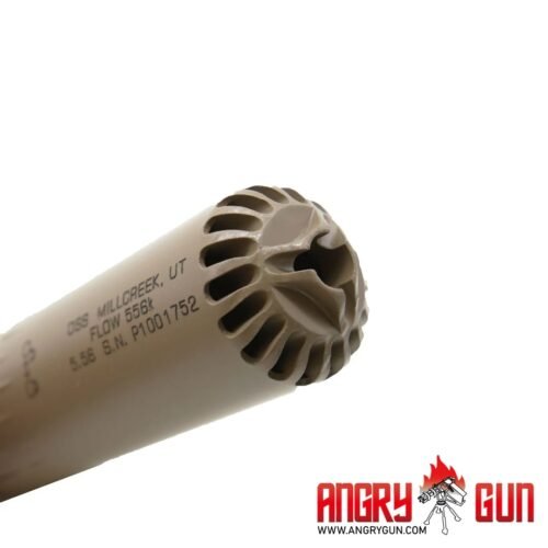 Angry Gun FLOW 556K 3D Printed Steel Suppressor - Tan