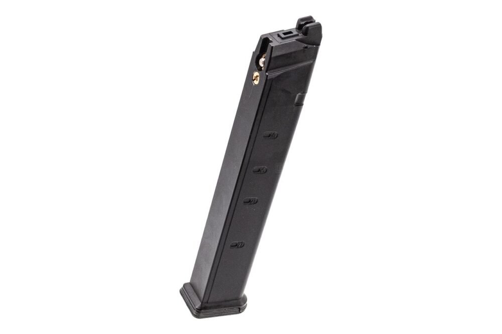 Lambda Defence MDP-9 / GHM-9 GBB Long Gas Magazine, 48 BBs - Black