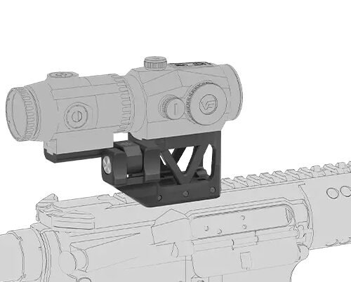 VO 1-Piece RIS Base for SCRAPPER Red Dot Sight and PARAGON Magnifier - Black