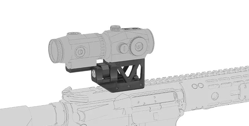 VO 1-Piece RIS Base for SCRAPPER Red Dot Sight and PARAGON Magnifier - Black