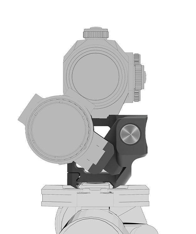 VO 1-Piece RIS Base for SCRAPPER Red Dot Sight and PARAGON Magnifier - Black