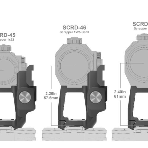 VO 1-Piece RIS Base for SCRAPPER Red Dot Sight and PARAGON Magnifier - Black