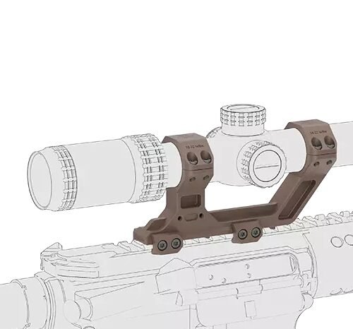 VO AR15 High One-Piece RIS Mount for 30 mm Riflescope - Tan