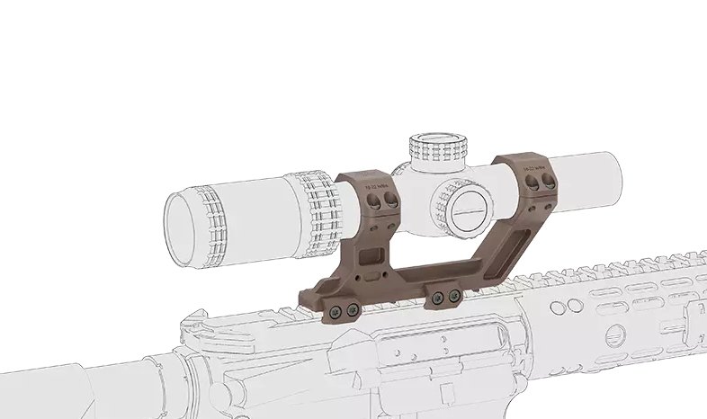 VO AR15 High One-Piece RIS Mount for 30 mm Riflescope - Tan