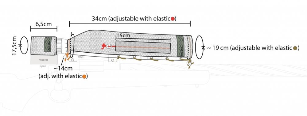 Novritsch Universal Riflescope Camo Cover - Amber