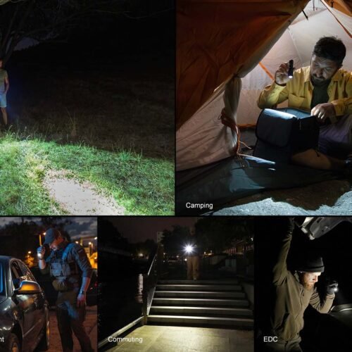 FENIX Rechargeable LED Flashlight PD26R ACE, 1300 lm  - Black