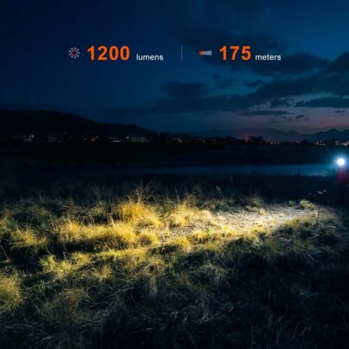 FENIX HM55R Rechargeable Headlamp, 1200 lm - Black