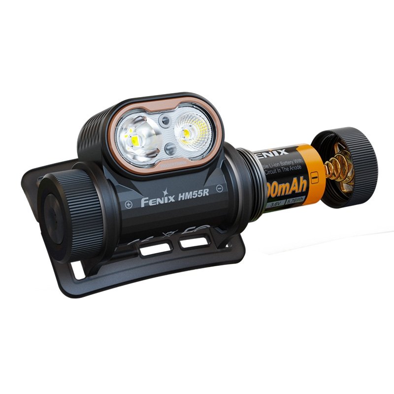 FENIX HM55R Rechargeable Headlamp, 1200 lm - Black