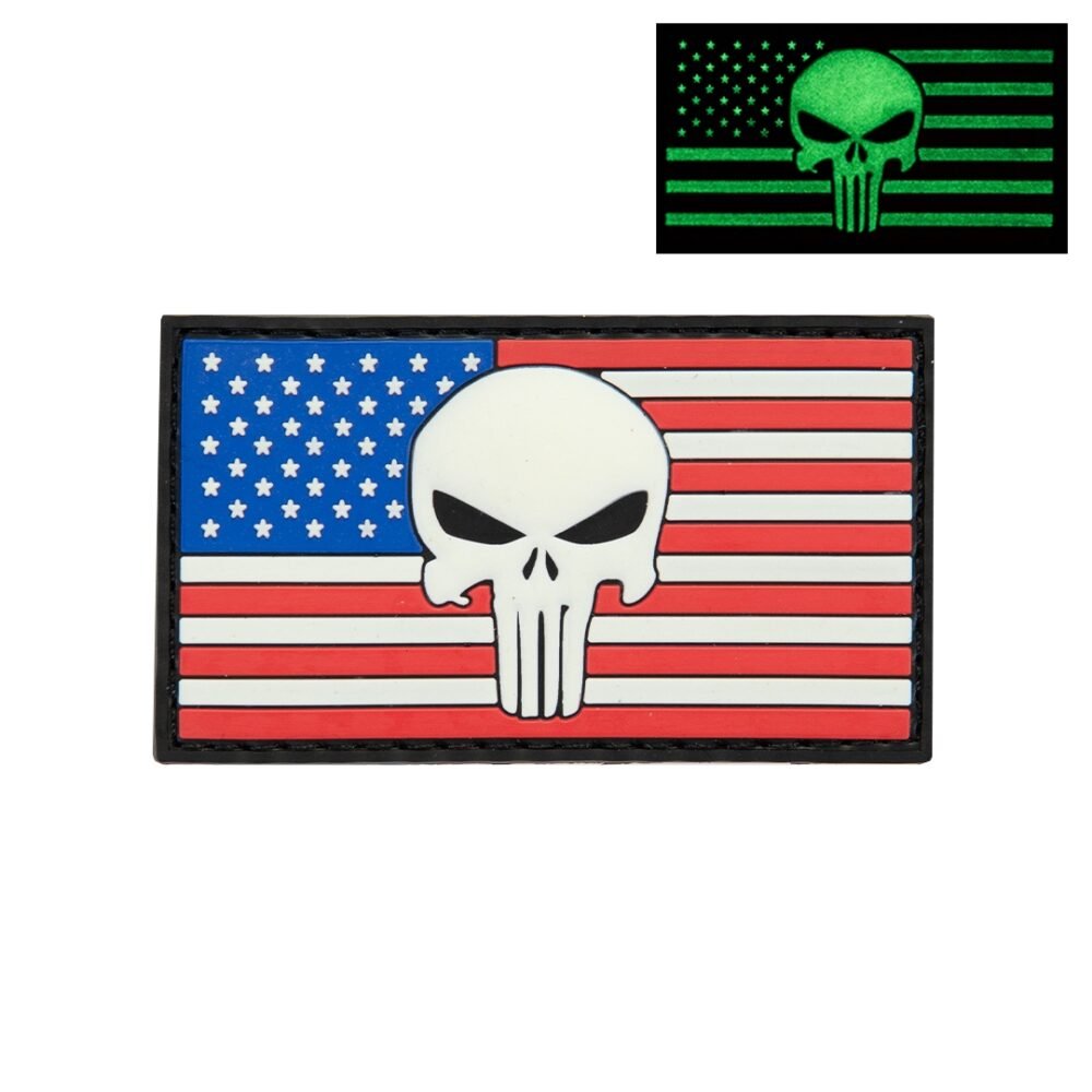 Patch PVC 3D US flag - GHOST