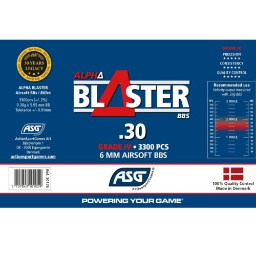 ASG ALPHA Blaster BBs 0,30g, 3300 BBs - White