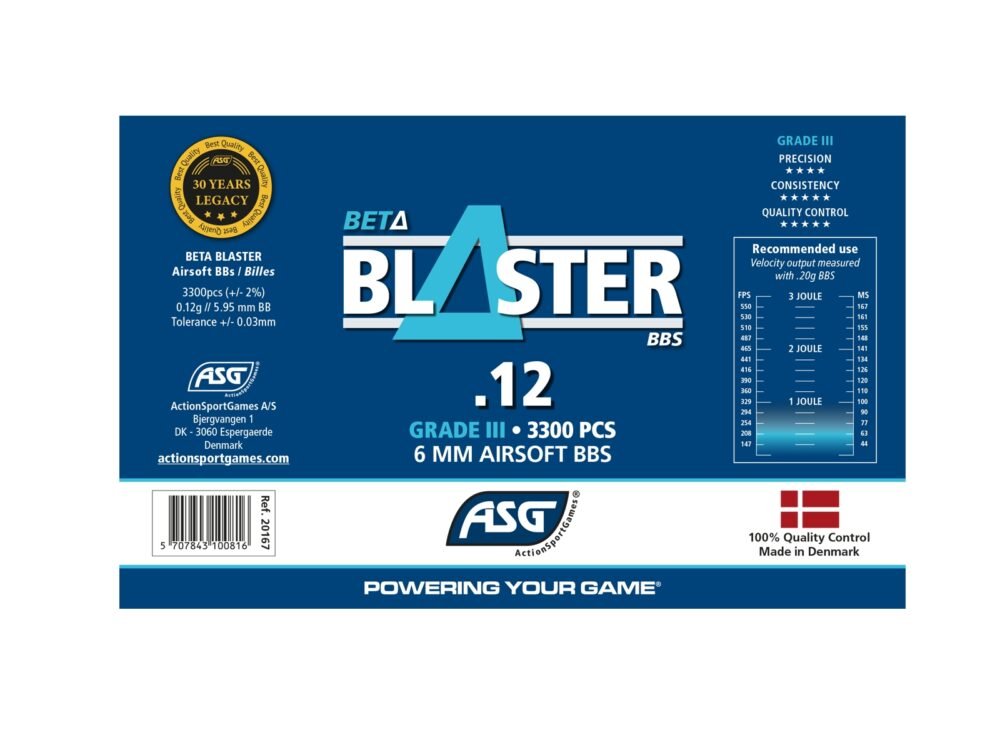 ASG BETA Blaster BBs 0,12g, 3300 BBs - Yellow