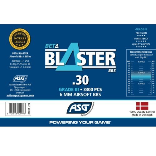 ASG BETA Blaster BBs 0,30g, 3300 BBs - White