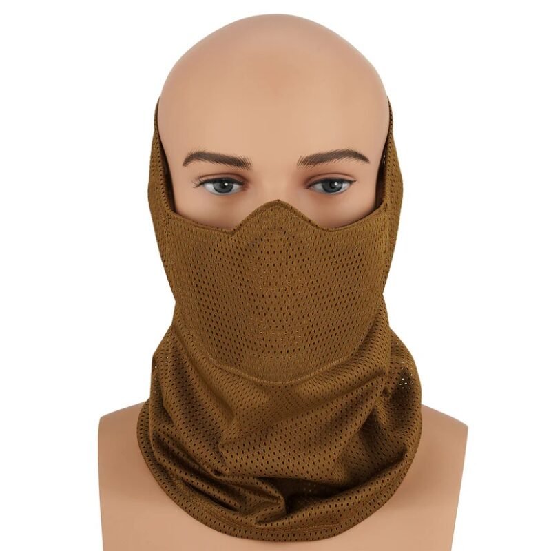 76262 CYGNUS ARMORY Face Warrior Defender Neck Gaiter - Coyote