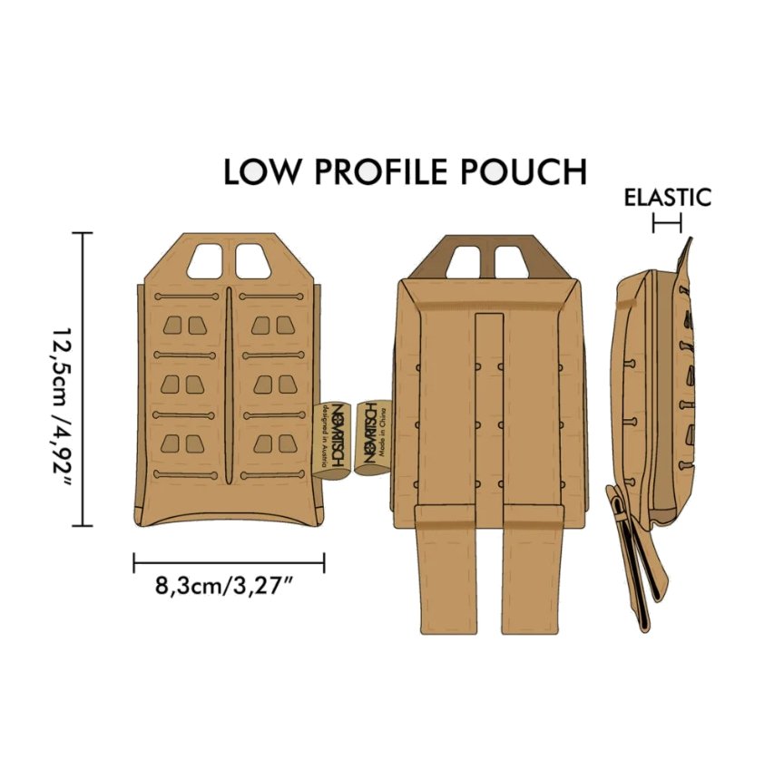 Novritsch Low Profile AR15 / M4 MOLLE Pouch - ACP Black