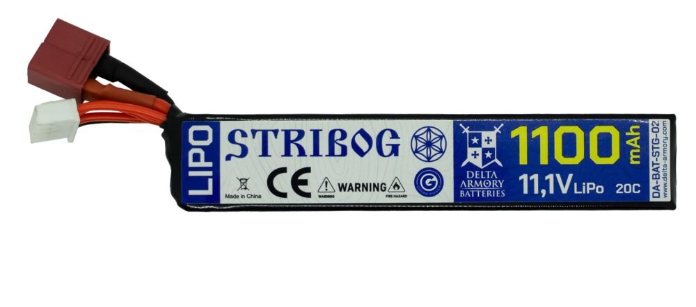 Delta Armory Li-Po Battery STRIBOG 11.1V 1100mAh, 20C, T-Dean - Buffer Stick