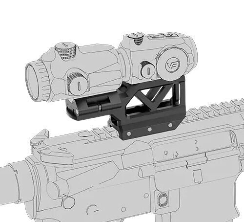 VO MAVERICK Red Dot and Magnifier 1-piece RIS Mount - Black