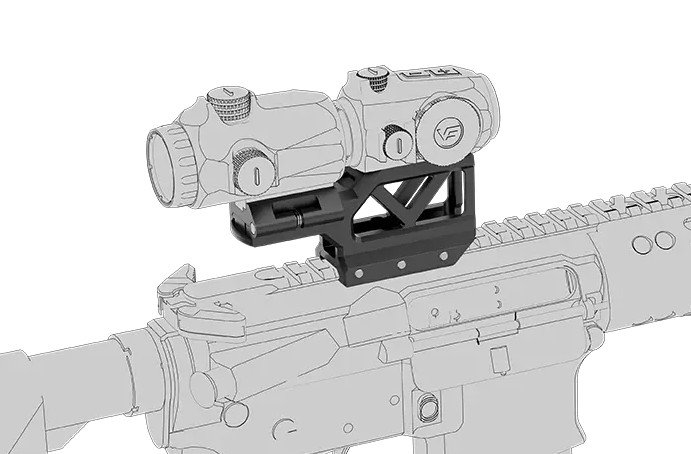 VO MAVERICK Red Dot and Magnifier 1-piece RIS Mount - Black