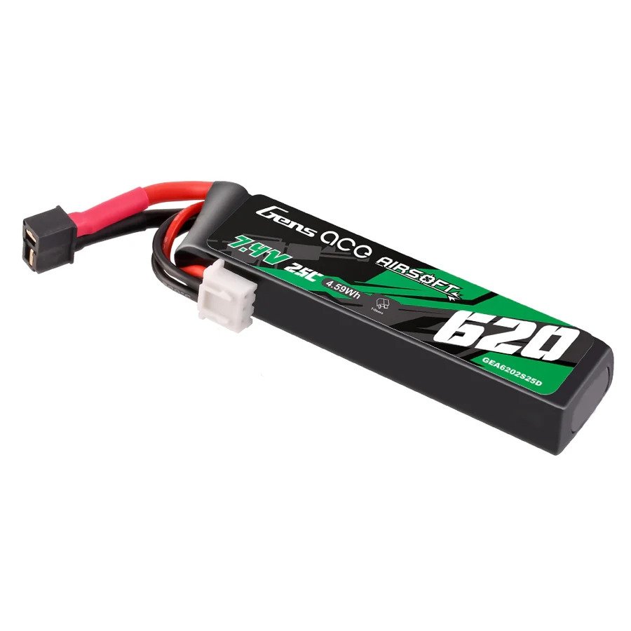Gens ACE Li-Pol Battery 7.4V 620mAh, 25C, Mini T-Dean - AEP