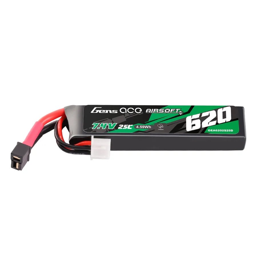 Gens ACE Li-Pol Battery 7.4V 620mAh, 25C, Mini T-Dean - AEP