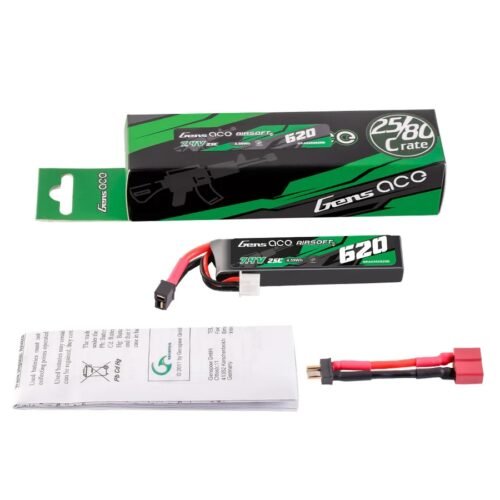 Gens ACE Li-Pol Battery 7.4V 620mAh, 25C, Mini T-Dean - AEP