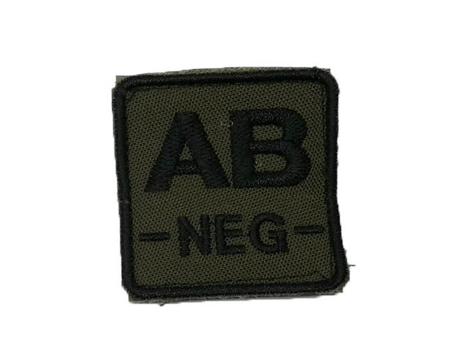 ID. Blood velcro - AB-NEG - oliv